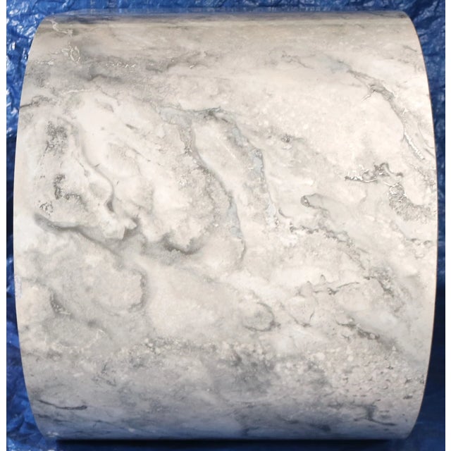 1980s Vintage Alpi Design Postmodern Marble Veneer Waterfall Nightstands Pair/Set For Sale - Image 12 of 17