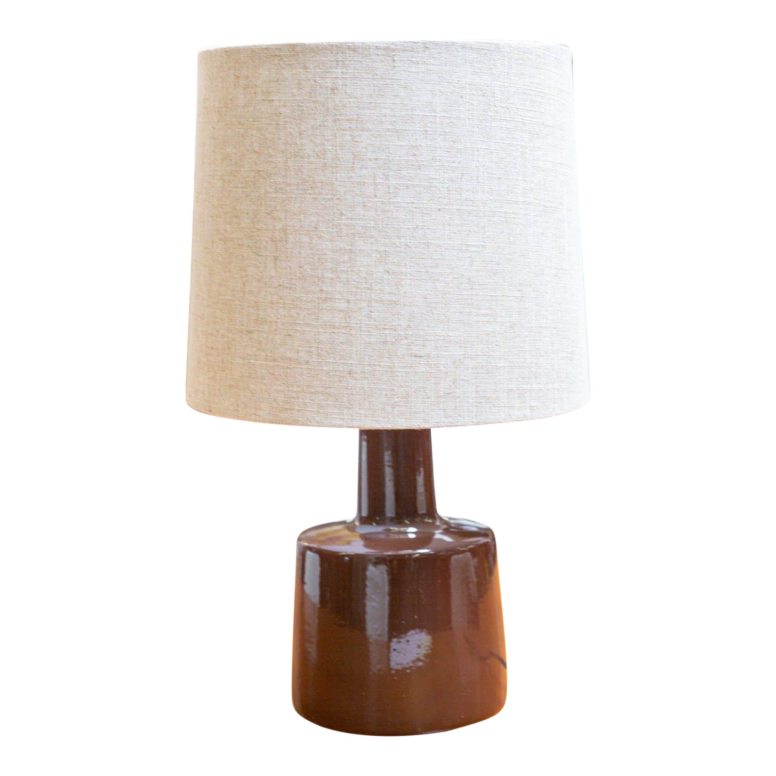 1960 S Jane And Gordon Martz Signed Brown Ceramic Table Lamp