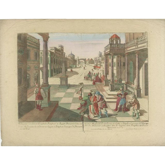 Probst, Story of Joseph in Egypt, Hand-Colored Prints, 1770s, Set of 6 For Sale - Image 4 of 10