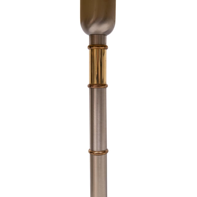 Two Tone Brass Aluminum Table Lamps, Germany, 1980s, Set of 2 For Sale - Image 4 of 9