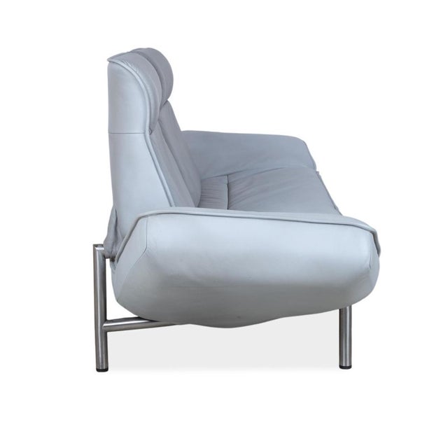 DS-450 Two-Seater Leather Blue Manual Function Sofa from de Sede For Sale - Image 15 of 18