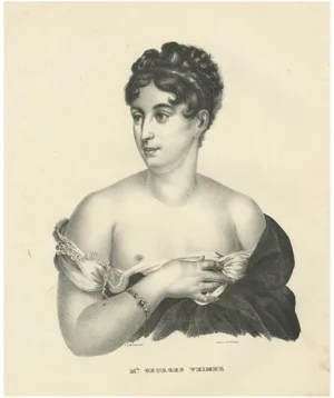 Last & Van Visser, Portrait of Mlle Georges Veimer, 1836, Print