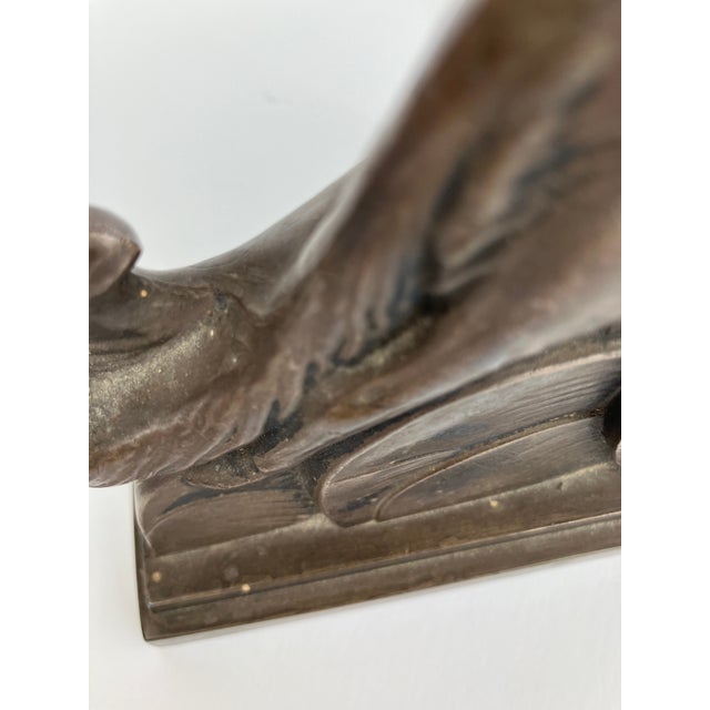 French Art Nouveau Metal Bronze of Greyhound Dog Figurines For Sale - Image 9 of 10