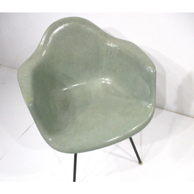 Eames Seafoam Green Arm Shell Chair for Herman Miller (B