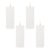 2020s FIA Wick White Pillar Candle (Set of 4) For Sale - Image 5 of 5