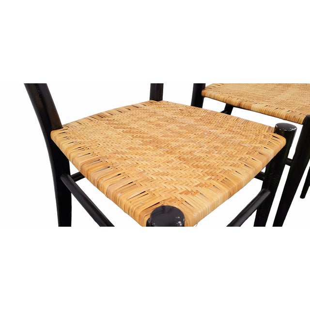 Cane Chairs in the style of Gio Ponti, Set of 3 For Sale - Image 6 of 15