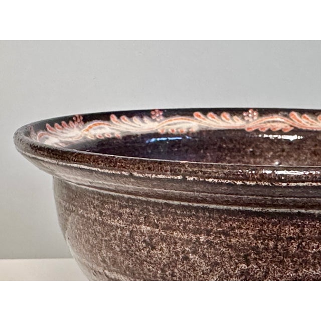 Studio Ceramic Art Cup and Bowl with Floral Decor by Elli & Walter Serocka, Germany, 1970s, Set of 2 For Sale - Image 11 of 17