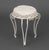 Modern White Painted Wrought Iron Vanity and Stool For Sale - Image 12 of 13