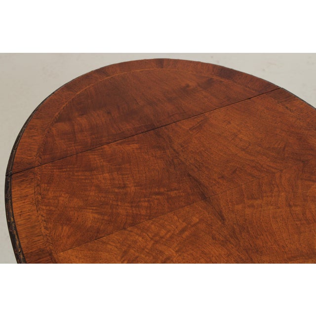 Vintage Walnut Inlaid Pembroke Drop Leaf Table For Sale In Philadelphia - Image 6 of 10