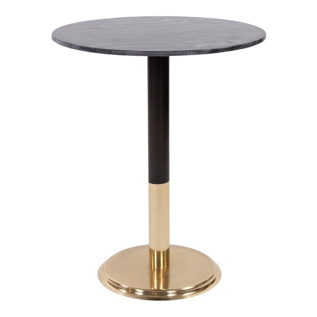 Kenneth Ludwig Chicago Micca Black Marble Bistro Table For Sale