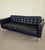 Large Art Deco Black Leather Sofa For Sale - Image 4 of 6