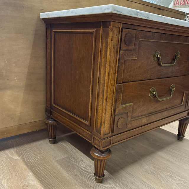 Mediterranean 1960s Thomasville Marble Nightstand For Sale - Image 3 of 10