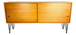 Mid-Century Walnut Sideboard with Hairpin Legs