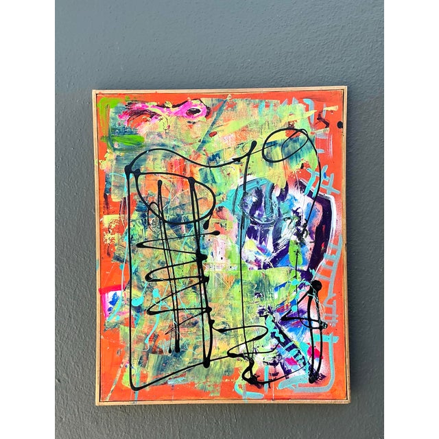 Vintage Aboriginal Abstract Oil on Canvas For Sale - Image 12 of 12