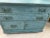 Wood Antique Oak Petite Chest of Drawers in Blue Paint For Sale - Image 7 of 12