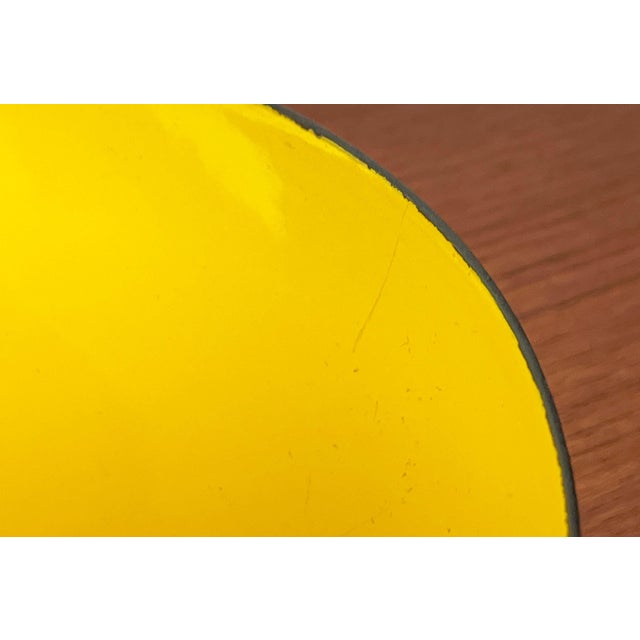 Mid-Century Modern Danish Yellow Enamel Bowl, 1960s For Sale - Image 9 of 12