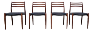 1960s Danish j.l. Moller Teak Dining Chairs Set/4