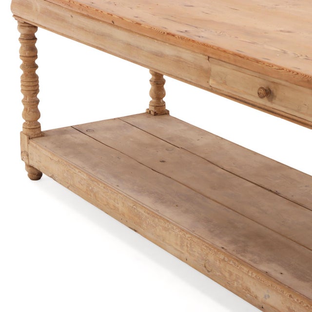 19th Century A Large French Pine Drapers Table, 19th C. For Sale - Image 5 of 7