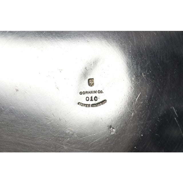 Antique Gorham English Edwardian Silver Plated "Urns" Large 9" Bar Wine Coaster For Sale - Image 10 of 12