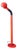 Vintage Floor Lamp in Orange Lacquered Metal, 1970s For Sale