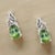 Metal Natural Tourmaline Diamond Earrings 14k White Gold 1.57 TCW Certified For Sale - Image 7 of 14