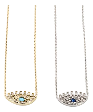 Diamond Long Lash Evil Eye Necklace