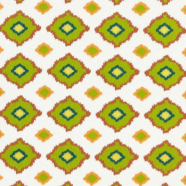 Contemporary Sample - Schumacher X Martyn Lawrence Bullard Sikar Embroidery Fabric in Citrus For Sale - Image 3 of 3