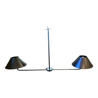 Urban Electric Bronze Double Pendant Chandelier For Sale