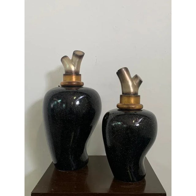 Decorated Vases from Lam Lee Group, 1980s, Set of 2 For Sale - Image 10 of 10