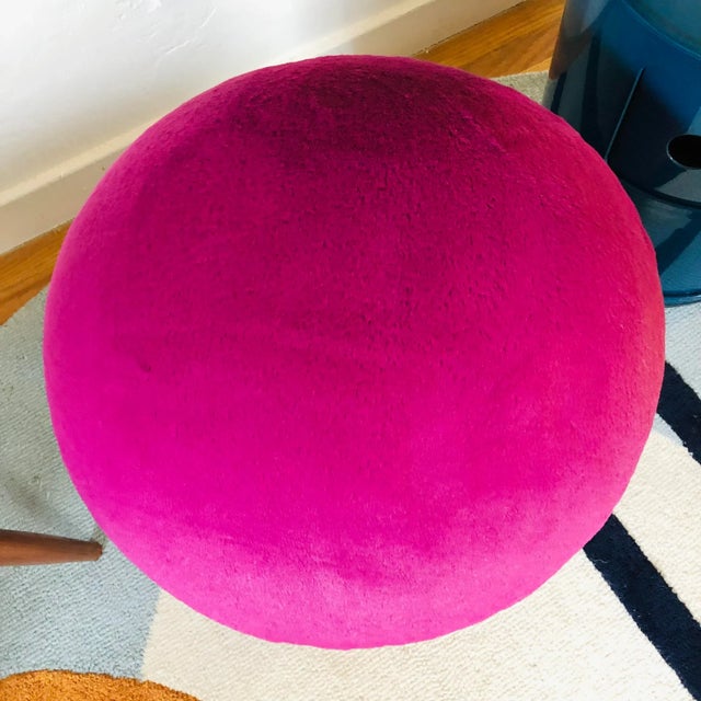 Not Yet Made - Made To Order Mushroom Ottoman in Tourmaline Plush For Sale - Image 5 of 7