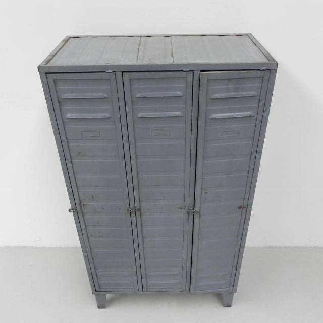 Industrial Steel Locker With 3 Doors For Sale - Image 16 of 18