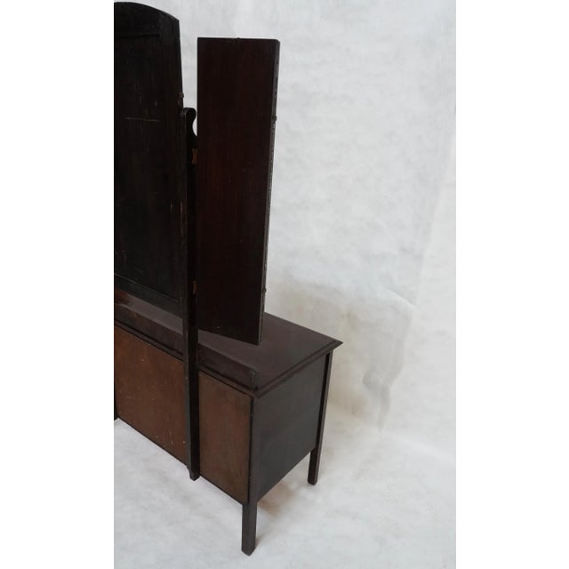 Early 20th Century Wood Dresser With Tri-Fold Mirror For Sale In Los Angeles - Image 6 of 14