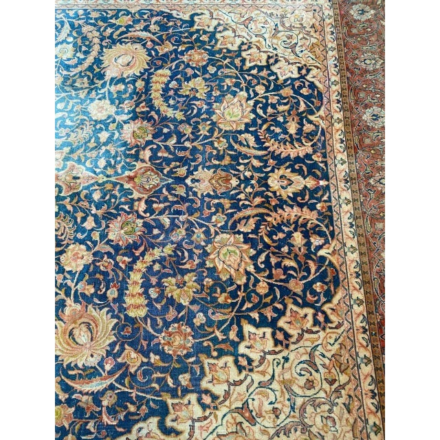 1970s Old Persian Tabriz Area Rug 10 X 15 For Sale - Image 12 of 12