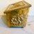 English 19th-Century Style English Repoussé Brass Fireside Coal & Kindling Box on Casters For Sale - Image 3 of 12