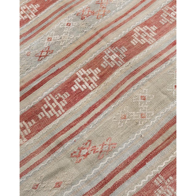 Vintage Turkish Flatweave Jajim Area Rug 5'3 X 9'1 For Sale - Image 11 of 11
