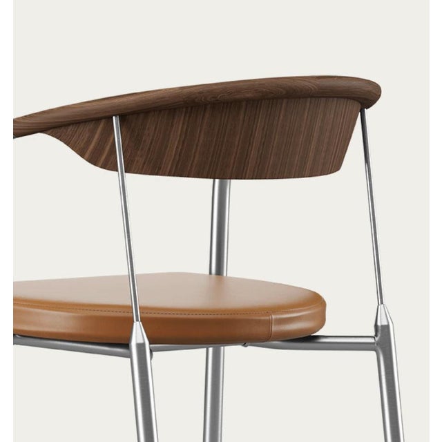 Black Chairman Chair in Walnut with Upholstery in Cognac by Henrik Tengler for One Collection For Sale - Image 8 of 15