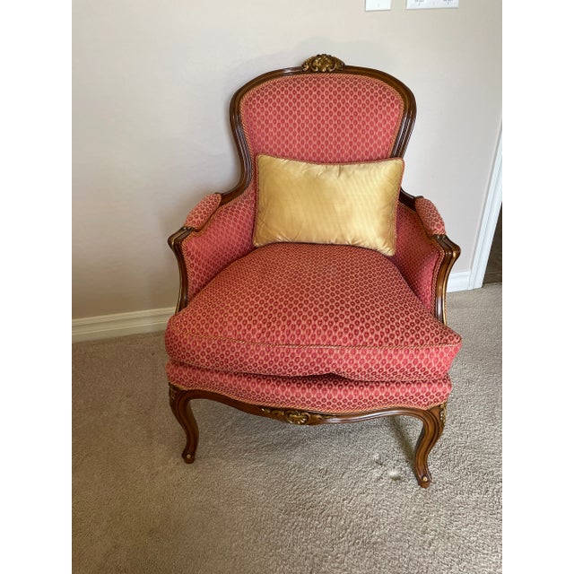 French Karges Chairs Gilded Wood Bergere Style For Sale In Phoenix - Image 6 of 13