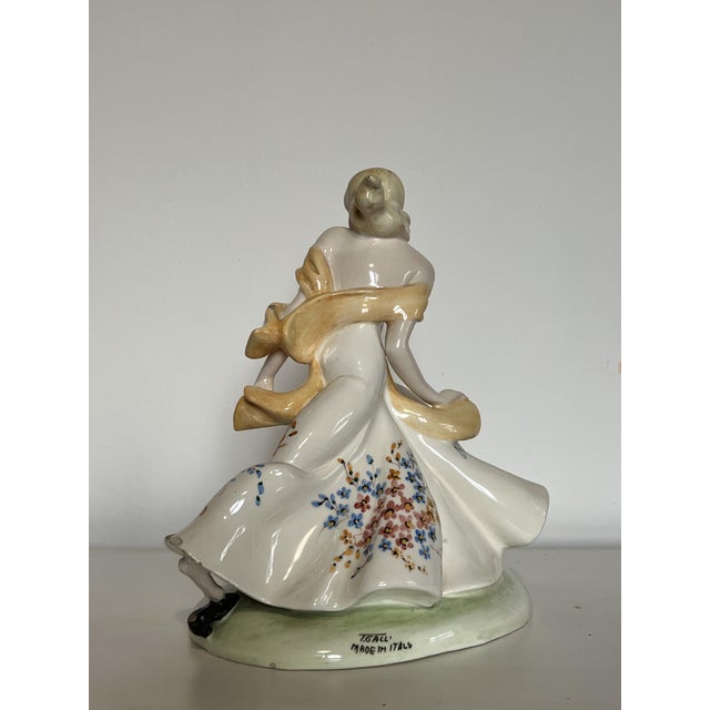Ceramic Running Maiden by T. Galli, 1950s For Sale - Image 6 of 14