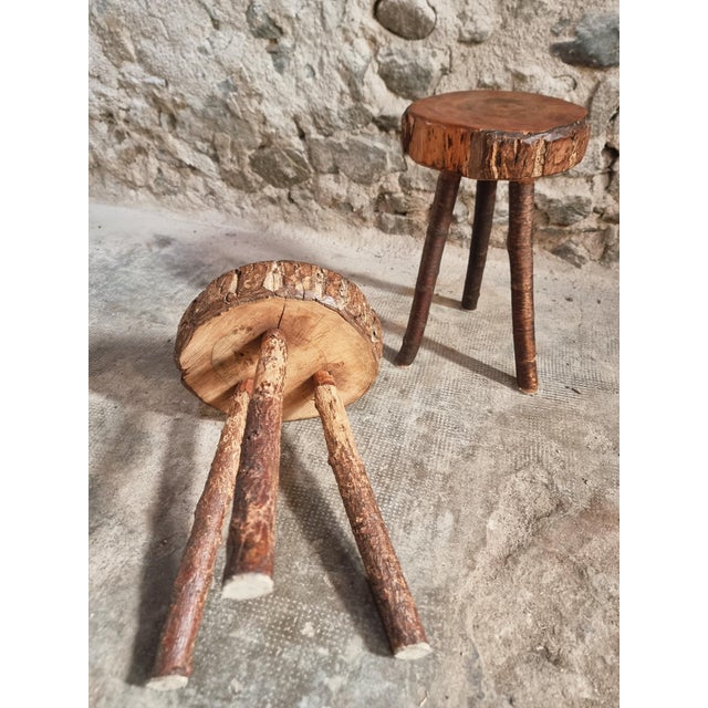 Vintage Wooden Stools, France, 1960s, Set of 2 For Sale - Image 17 of 18