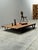 Extraordinary and rare industrial coffee table from an old, massive palette in steel and solid wood, Germany 1930s / 1940s...