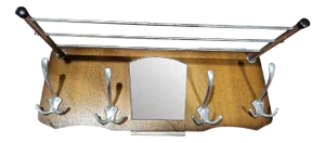 Coat Hanger with Hatbox and Original Mirror, 1940s