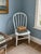 19th Century Antique Distressed White Hoop Back Windsor Side Chair For Sale - Image 9 of 10