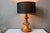 Beige Large Brutalist Wooden Table Lamp, 1970s For Sale - Image 8 of 8