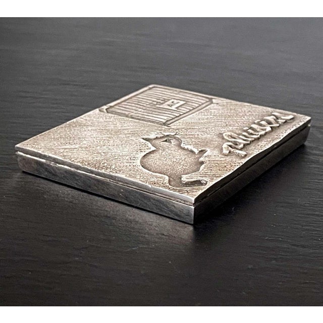 1940s French Silvered Bronze Paperweight Line Vautrin For Sale - Image 5 of 13