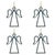Contemporary Angel Ornament Set of 4  5.25"H Iron & Acrylic For Sale - Image 3 of 3