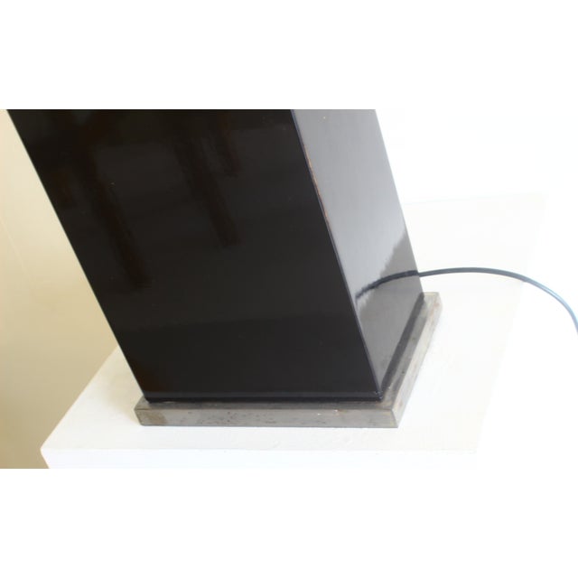 Black Black Lacquered Table Lamp from Roger Vanhevel, 1970s For Sale - Image 8 of 14