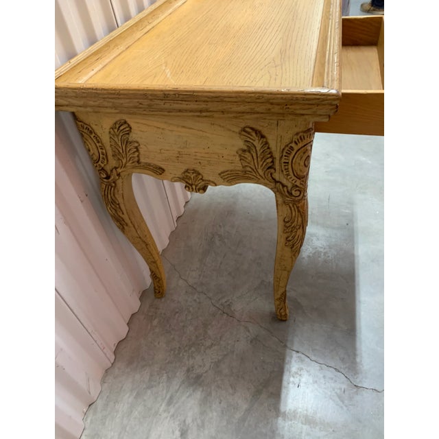 This beautiful Baker oak hand carved, side or accent tray top table. was bought by me at Baker Knapps & Tubbs in the 80's....