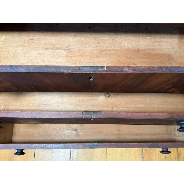 Antique American Federal Style Flame Mahogany Secretary-Bookcase Early 1800 For Sale - Image 13 of 17
