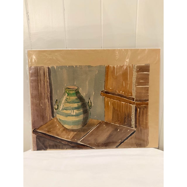 1950s Set of 4 - Original Watercolor Still-Life Paintings by Mabel Boettger For Sale - Image 10 of 12