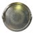 1940s Large Mid Century Modern Hammered Aluminum Serving Tray. Embossed Floral Center. Leaf Handles For Sale